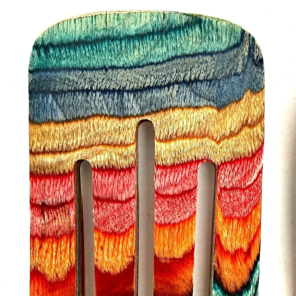Totally Bamboo Baltique Marrakesh Rainbow Birch Wood Utensil Set of 4